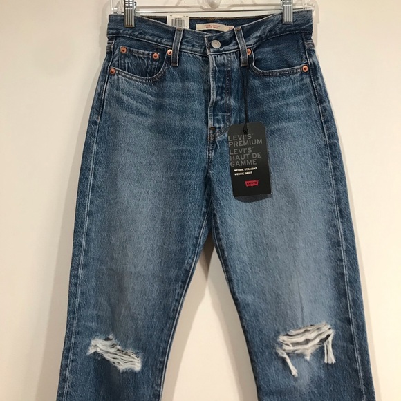 NWT Levi’s Women’s Wedgie Straight Fit Jeans Size 26 - Picture 5 of 14